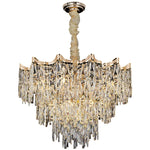 lustre crystal doré moderne élégant led 6000k 4000k 3000k minimaliste haute qualité
