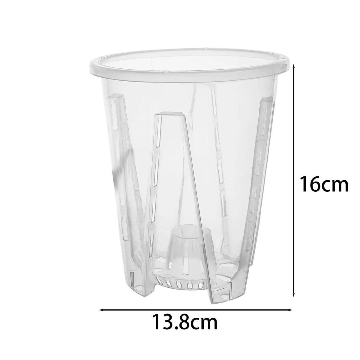 cache pot transparent moderne perforé adhésif fleur plante verte pot culture orchidée papillon racine