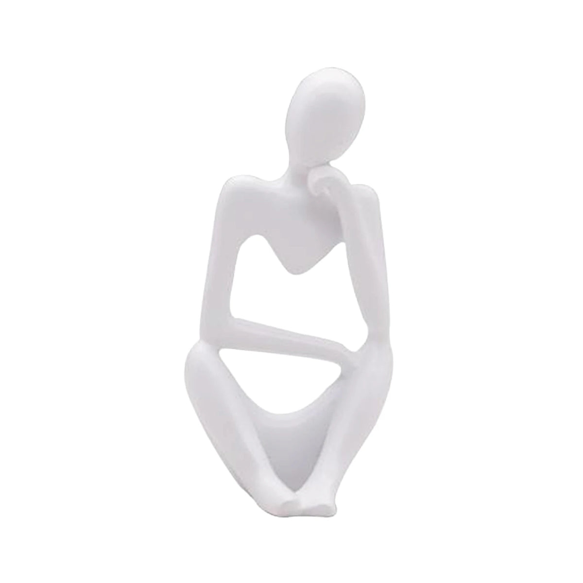 statuette moderne résine abstraction penseur gris doré décoration intérieure minimaliste maison ornement