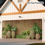 rideau imprimé 2d moderne rayures verticales naturel beige opaque clipsextérieur décorationporte garagefestival