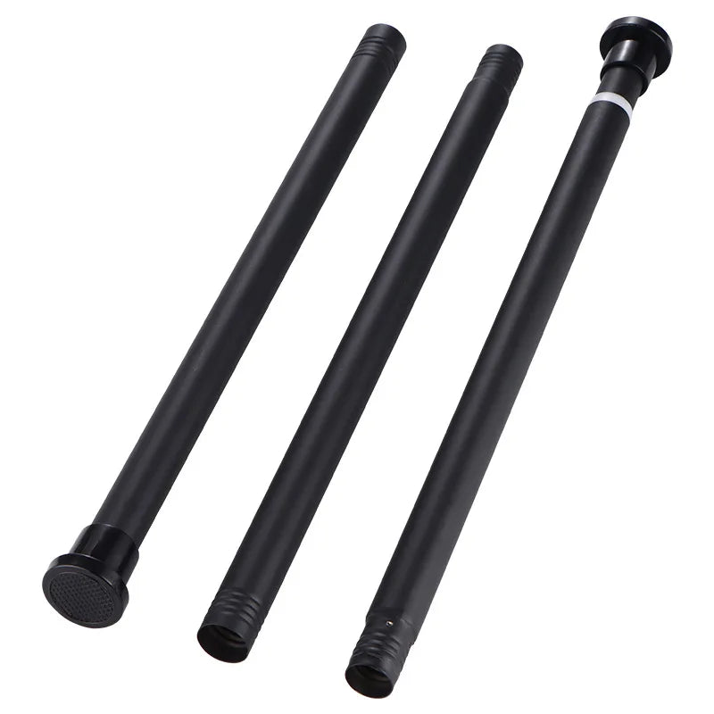 tige tension noire acier inoxydable moderne respectueuse environnement sans perçage salle bain placard fenêtre