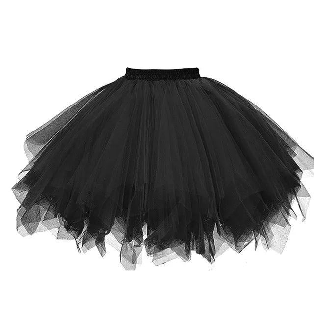 jupe tutu tulle rouge noir blanc vintage élastique dentelle junior mini translucide été femme