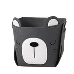 panier rangement pliable coton bio animal mignon blanc moderne jouets enfants