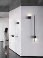 applique murale moderne noire fixée mur éclairage quotidien cuisine chambre coucher minimaliste