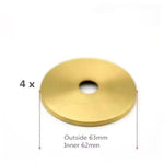 disques métalliques dorés lisses brillants modernes accessoires éclairage diy abat jour fixations invisibles trou