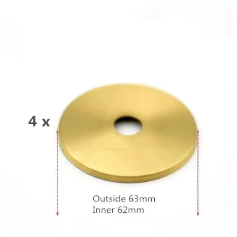 disques métalliques dorés lisses brillants modernes accessoires éclairage diy abat jour fixations invisibles trou