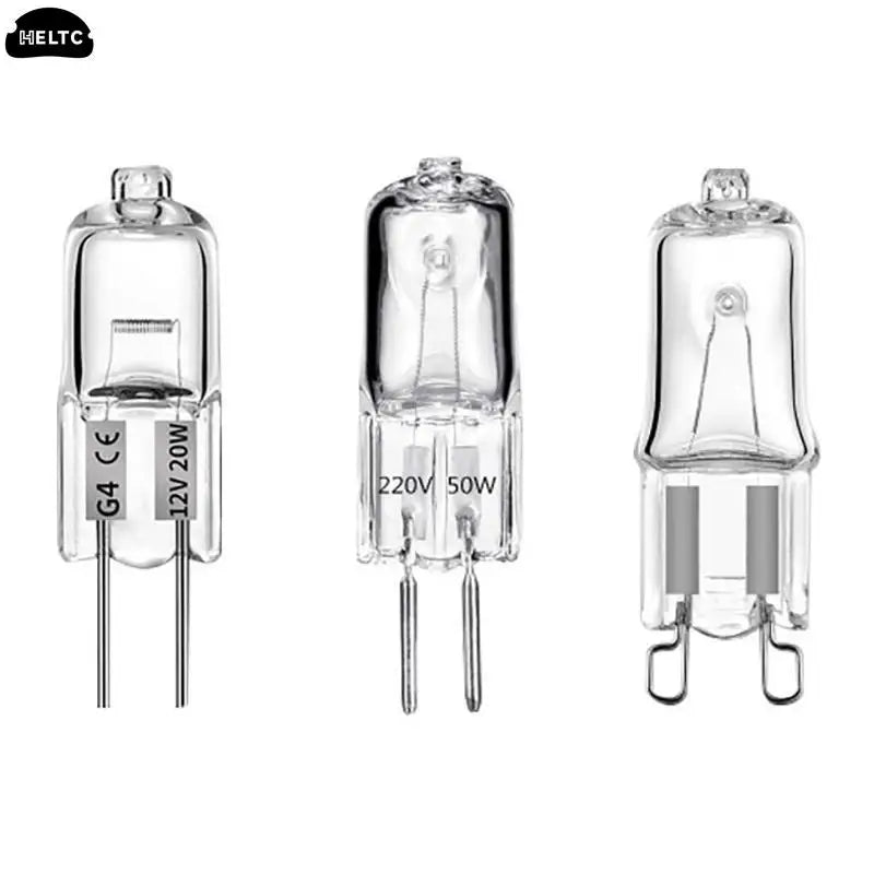 ampoules halogènes transparentes 12V 220V G4 G5.3 G9 filament classique 20W 25W 35W 40W