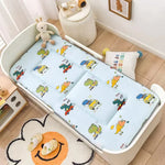 matelas bébé 120x60cm double faces motifs animaux doux rose blanc bleuclair