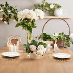 serviettes table modernes blanches dorées motif filetage pack 50pcs 33cm