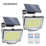 lampe solaire détecteur mouvement 348 led moderne étanche ip65 abs noir blanc télécommande clips