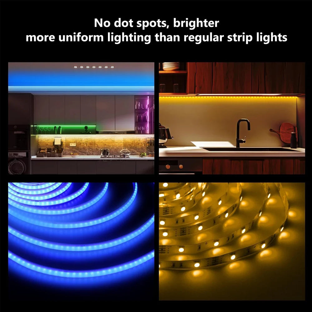ruban led 840 led rgb moderne adhésif zigbee compatible google alexa