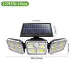 lampe solaire détecteur mouvement led réglable étanche ip65 sécurité extérieure garage jardin contemporaine abs