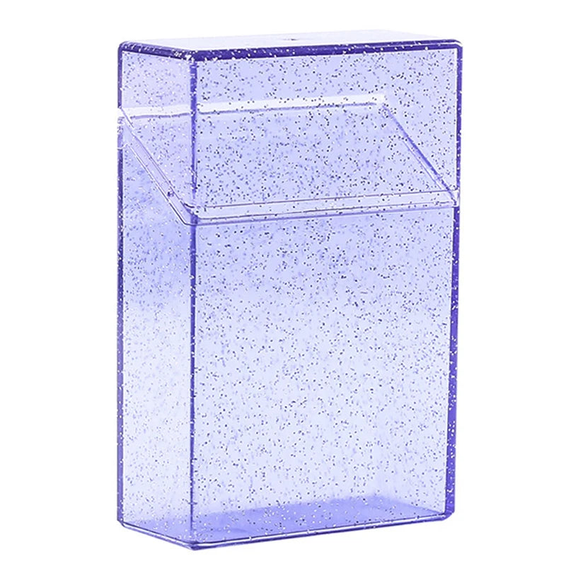 boîte cigarettes transparente paillettes moderne blanche rose verte bleue jauneviolette