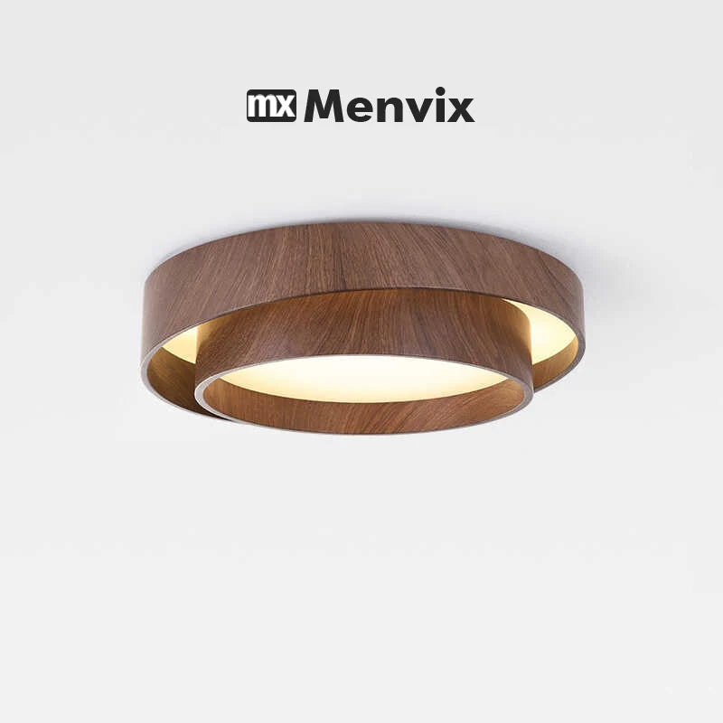 lampe led bois moderne minimaliste marron clair doré veineux lumières télécommande adjustable