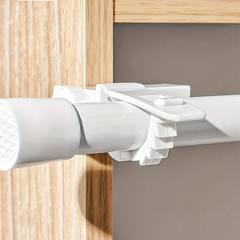 supports rideau blancs modernes clips opaques durables facile décoration intérieure