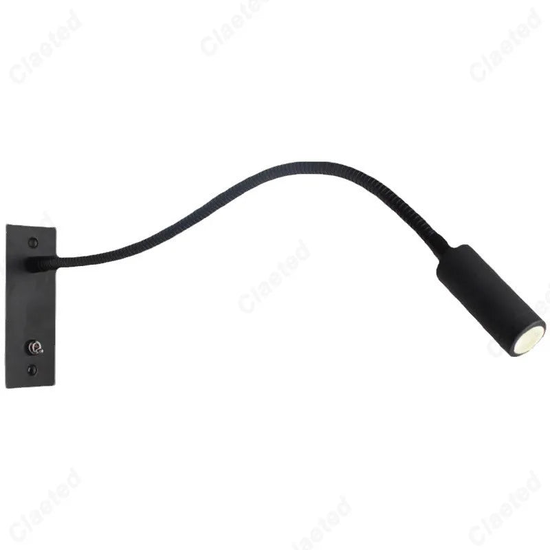 lampe chevet flexible moderne noir gris métallique angle réglable chambre étude entrée