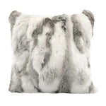 coussin patchwork fourrure lapin blanc beige simple décoratif moderne lit voiture