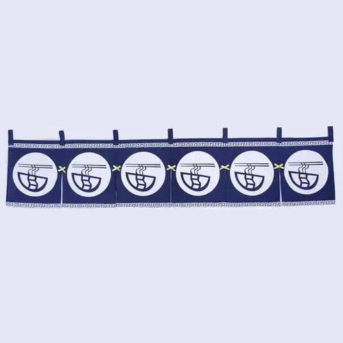 rideau porte horizontal japonais motifs floraux animaux bleu marine traditionnel opacité decoration interieur