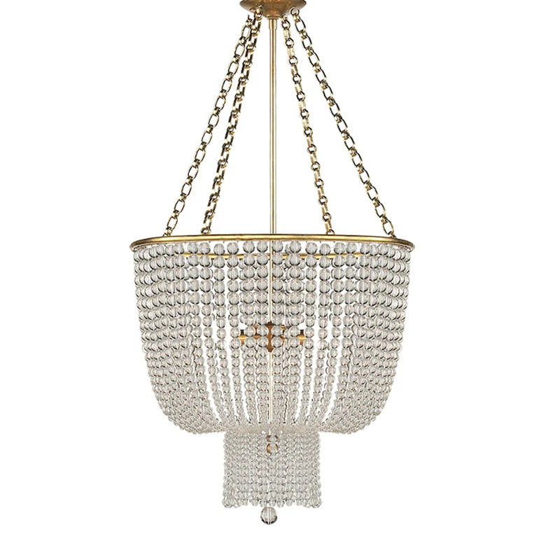 lustre led blanc doré classique suspension chaînes éclairage intérieur classique