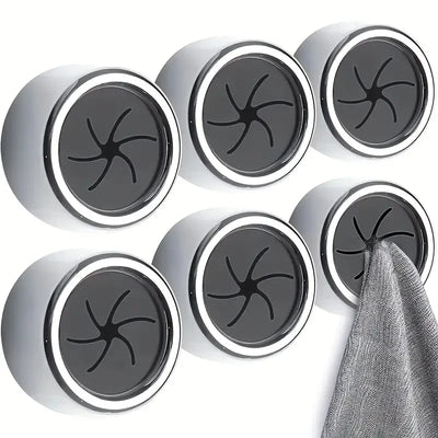 Porte-serviettes mural adhésif gris avec ventouse pour salle de bain