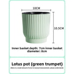 pots fleurs modernes résine blanc rayures verticaux hydroponiques plante verte autoarrosage personnes paresseuses