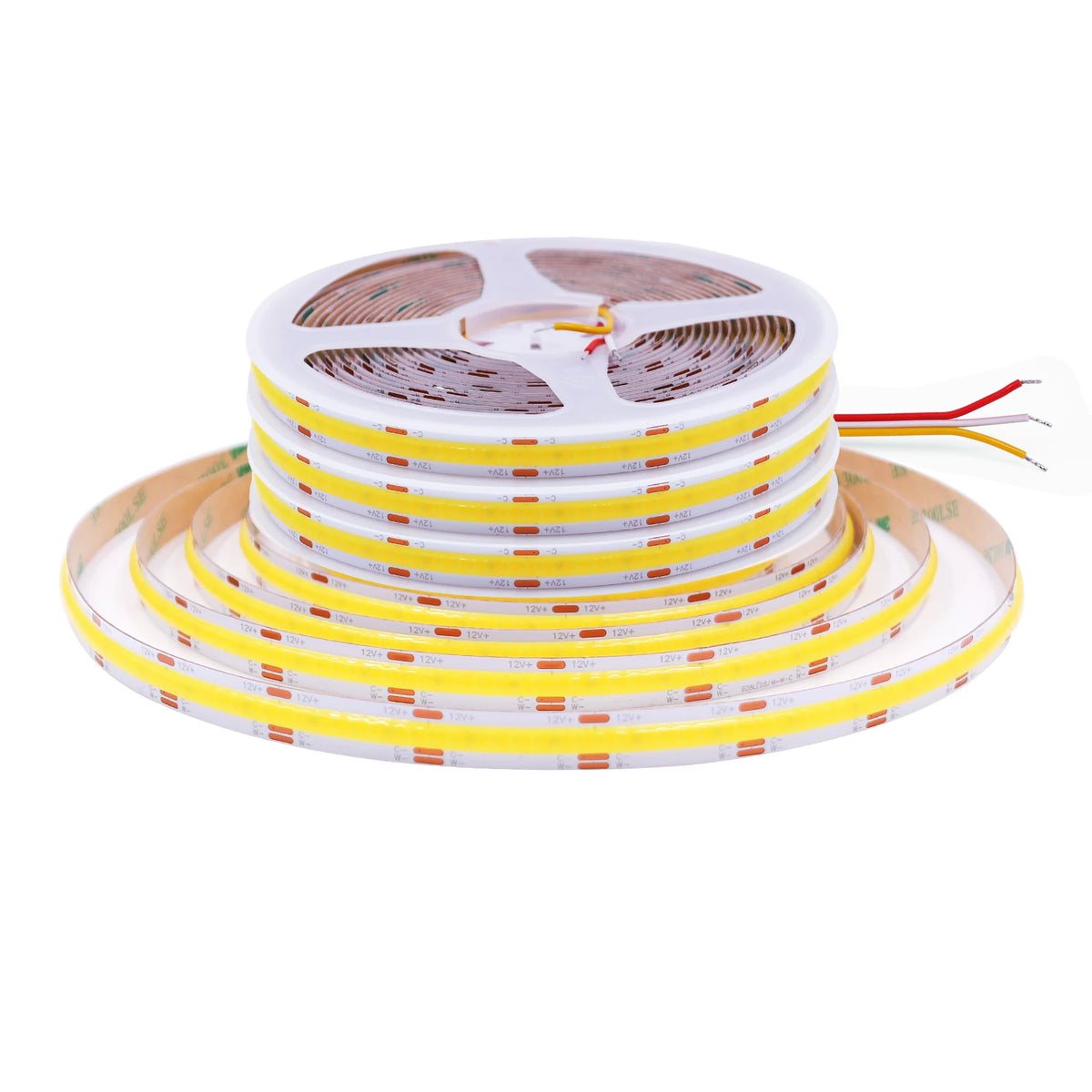 ruban led blanc jaune 608 leds ip67 étanche adhésif moderne 12v 24v