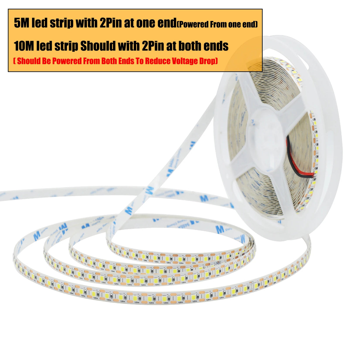 ruban led 12v 10m 3000k 4000k 6000k adhésif moderne blanc jaune gris