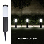 lampe solaire moderne led acier inoxydable imperméable jardin extérieur décoration gazon argenté blanc