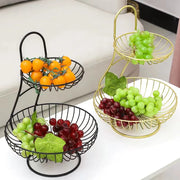 Corbeille à fruits double couche nordique moderne pour salon et cuisine - Ombre Interieur