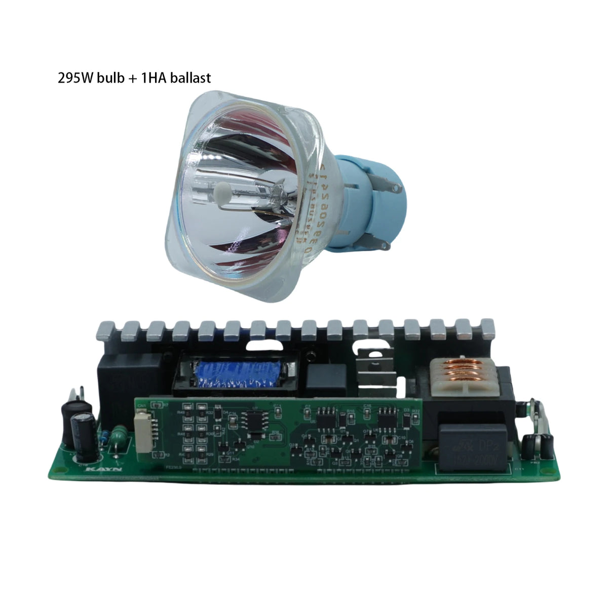 ampoule projecteur bleu transparent rayures internes technologie stage dj 295w ballast intégré
