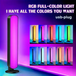 lampe led moderne violet orange bleu blanc rectangulaire lisse usb télécommande adhésif 3m