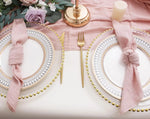 serviettes table coton 100% rose pâle classiques durables 40cm*40cm maison