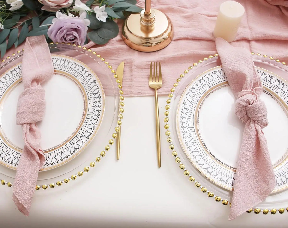serviettes table coton 100% rose pâle classiques durables 40cm*40cm maison