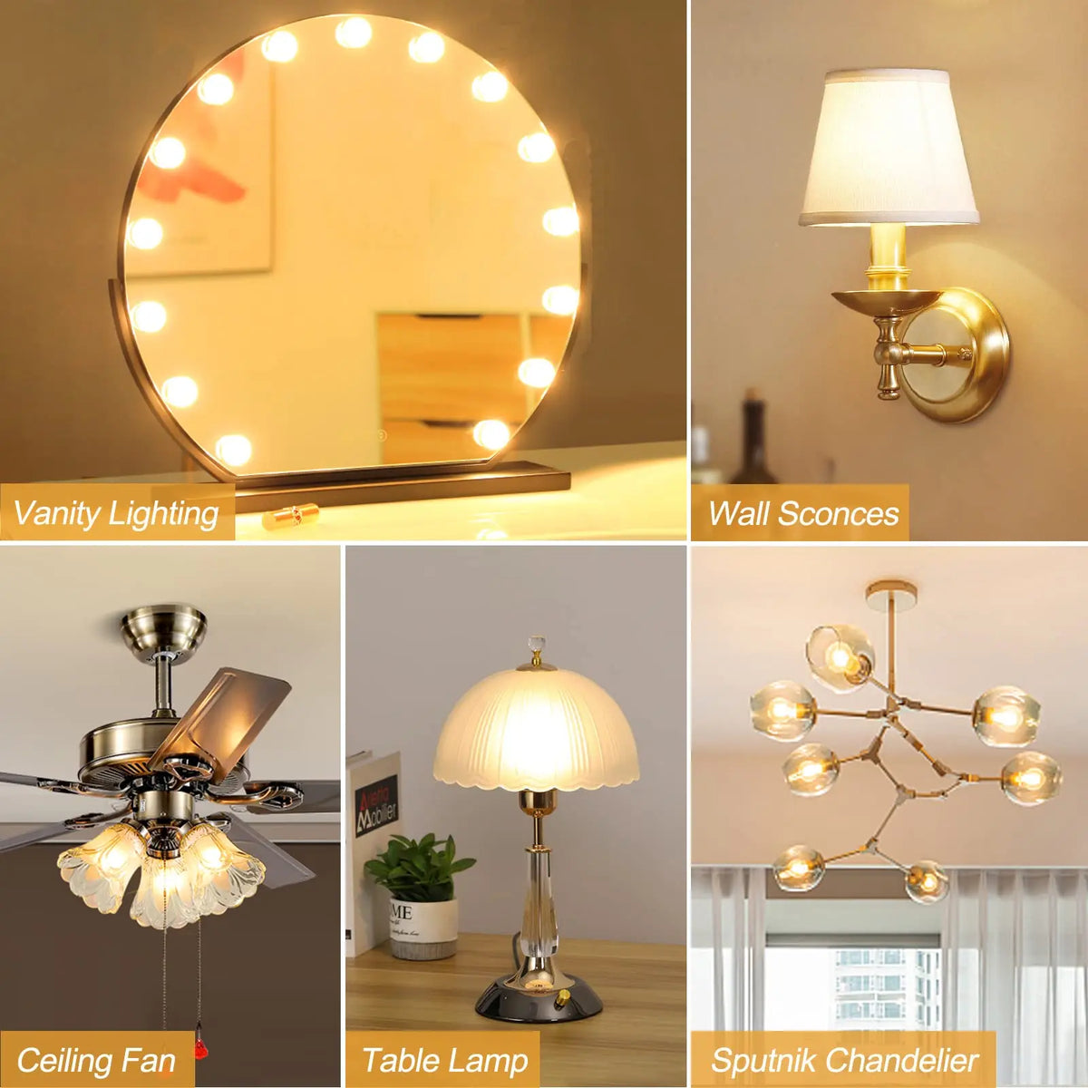 ampoules led filament blanc vintage opalescent e27 2700k transparentes jaune doré 25000h 6w