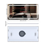 miroir courtoisie led blanc mural moderne notes musicales violettes affichage numérique