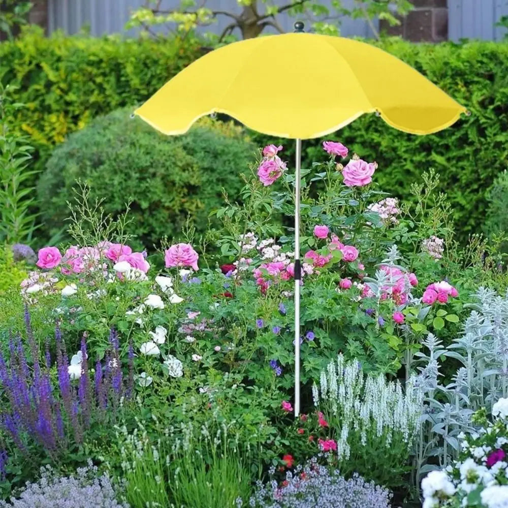 parasol télescopique réglable fibre végétale noir bleu rose vert orange rouge moderne piquet jardin