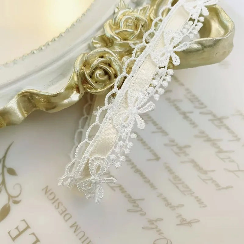 rubans décoratifs dentelle florale noir rose blanc coton polyester vintage shabby chicUsageId1 YardUsageId