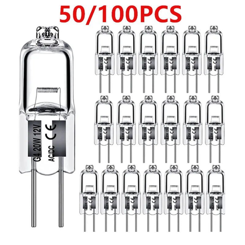 ampoules halogènes transparentes opalescentes base g4 coniques dimmables 2800k 10w 20w 10pcs 50pcs 100pcs