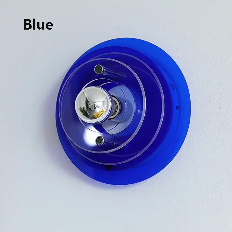 lampe murale moderne couleur vert rouge bleu orange diffuseur translucide adhésif led chambre salon