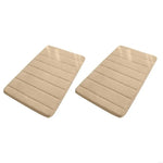 tapis bain mousse mémoire forme doux confortable antidérapant rapide séchage gris rayures moderne