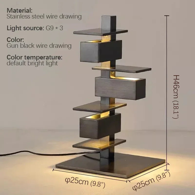lampe sol bois marron clair marron foncé minimaliste contemporain led base plate