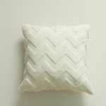 coussin decoratif plush 45x45cm motif zigzag moderne blanc gris rose chambre salon voiture