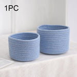 corbeilles tissées réutilisables rangement moderne beige blanc rose bleu vert respectueux environnement multiple utilisations