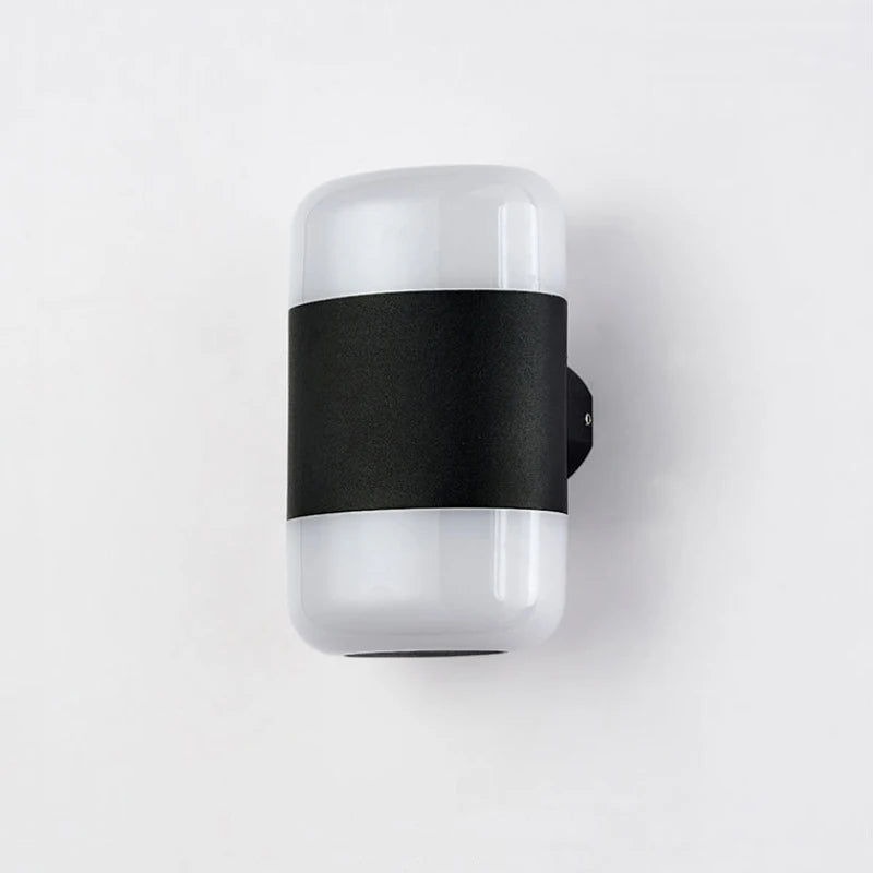 lampe murale moderne led 10w blanc noir ip65 étanche salle jardin tringle fixation