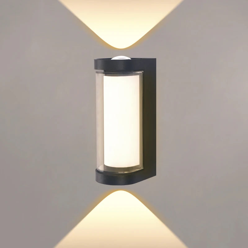 lampe murale moderne ip65 led étanche noir blanc 2492000lm 85265v 10w