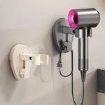 porte sèche cheveux support mural rotatif moderne adhésif sèche cheveux unique beige gris rose