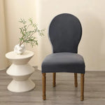 Housse chaise velours couleurs unies moderne adhésif protection siège polyester coton gris marron vert