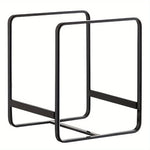 support assiettes noir blanc moderne minimaliste cuisine rangement vertical horizontal ustensiles