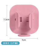 brosse dents électrique rechargeable support mural adhésif blanc rose moderne minimaliste