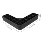 supports d'angle meubles noir industriels modernes trous vis rehausseurs pieds plastique lot quatre